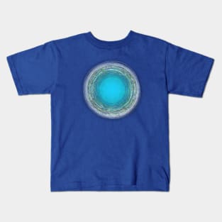 Digital Vortex Button Kids T-Shirt